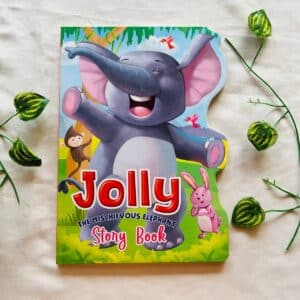 Jolly The Mischievous Elephant Story Book: Shaped Board Book (Brand New Book)