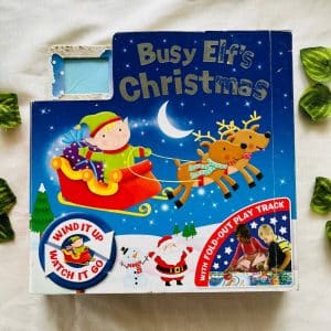 Busy Elf's Christmas Board Book ( No wind and go Toy)