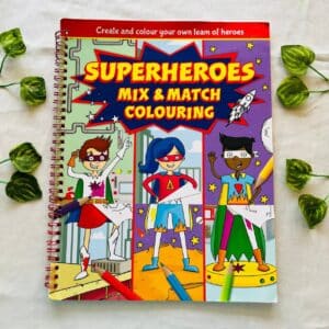 Superheroes Mix & Match Colouring