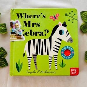 Where's Mes Zebra? Board Book With Felt Flaps and Mirror