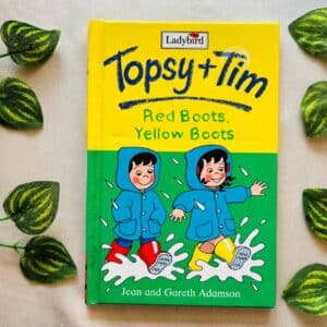 Topsy + Tim Red Boots, Yellow Boots