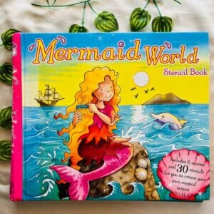 Mermaid World Stencil Book