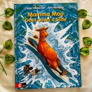 Mamma Moo Goes Down a Slide